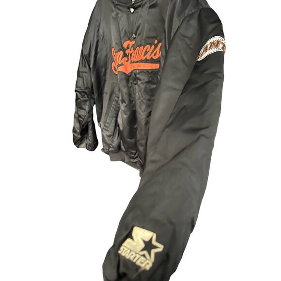 Vintage San Francisco Giant Black Orange Varsity Jacket Size XLarge World Series - Picture 2 of 7